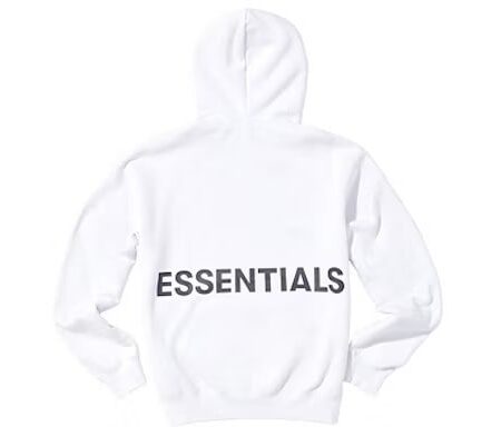 Fear of God Essentials Graphic Pullover Hoodie – White