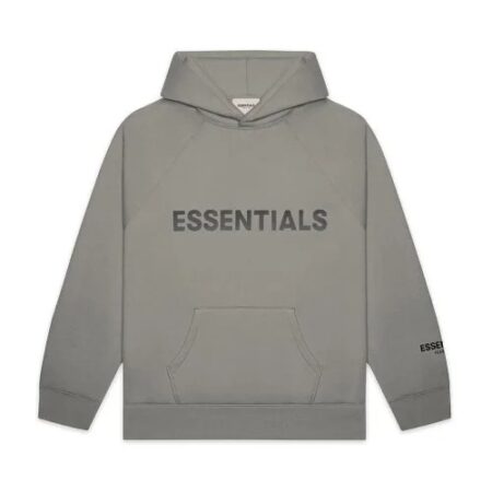 Fear of God Essentials Pullover Hoodie Applique Logo – Gray