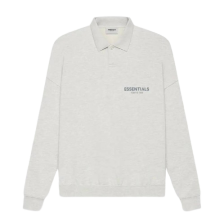 Fear of God ESSENTIALS Long Sleeve Polo Sweatshirt Gray